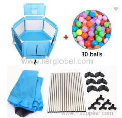 Baby Play Yard Folding Safety Fences Playpen+Wave Toy Ball