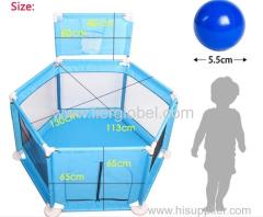 Baby Play Yard Folding Safety Fences Playpen+Wave Toy Ball