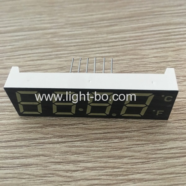 Ultra white 12mm 4 dígitos 7 segmentos LED display catodo comum para temporizador / controlador de temperatura