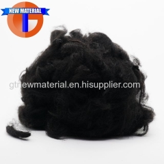 Black Polyester Staple Fiber Recycled Grade Polyester Fiber 6Dx64mm Black color