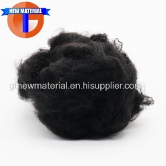 Black Polyester Staple Fiber Recycled Grade Polyester Fiber 6Dx64mm Black color