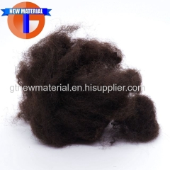 Brown Polyester Staple Fiber Recycled Grade Polyester Fiber 1.5Dx38mm Black color