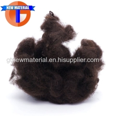 Brown Polyester Staple Fiber Recycled Grade Polyester Fiber 1.5Dx38mm Black color