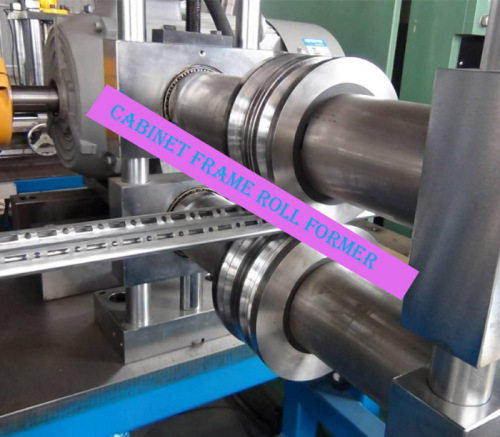 Electronic cabinet frame roll forming machine for upright beam