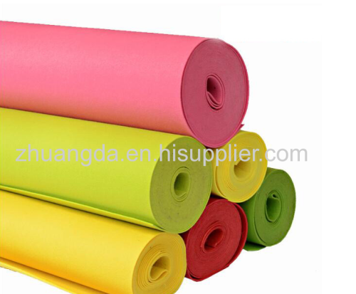 Color felt cloth green environmental protection chemical fiber felt needled non-woven felt bag special felt