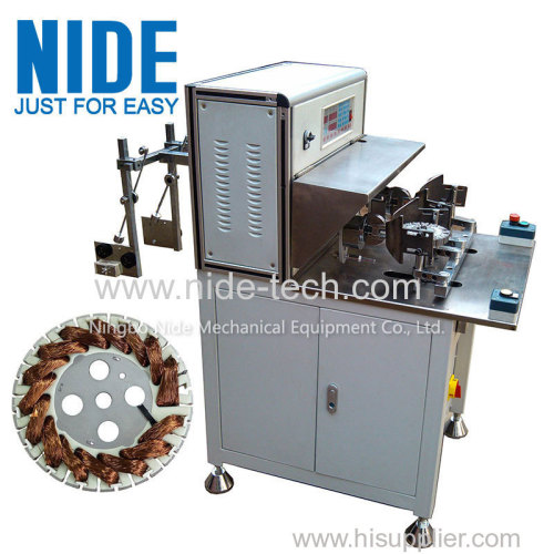 2 working stations Table fan motor stator winding machine