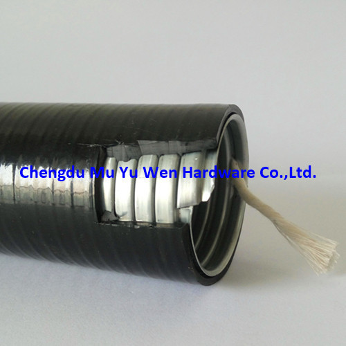 Liquid tight galvanized steel flexible conduit with smooth PVC jacketed