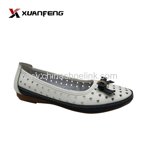 Custom handmade women's leather shoes comfortable wear round toe summer shoes retailer