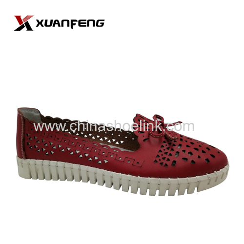 Handmade driving shoe summer flat shoes sewn up outsole manufacturer