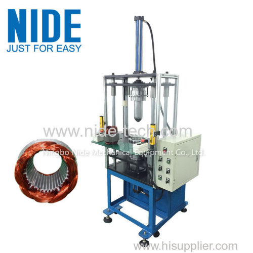 Economic type stator coil forming machine with whole hydraulic system and PCL program