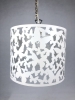 Etch Butterflies White Metal Shade For Kids