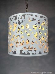 Etch Butterflies White Metal Shade For Kids