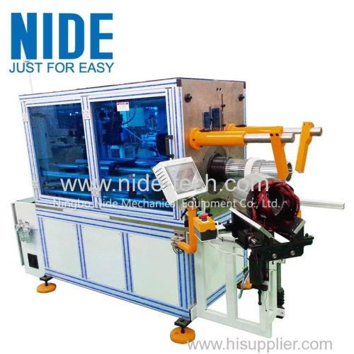 Horizontal type auto motor stator coil insertion machine