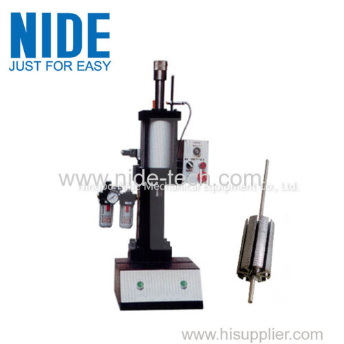 Electric motor shaft placing machine