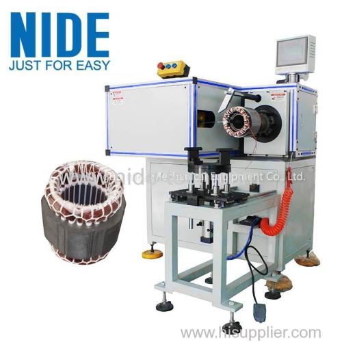 Horizontal type automatic motor stator lacing machine