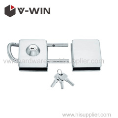 Stainless Steel Frameless Sliding Toughened Glass Door Lock VW-GDL-728