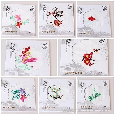 Hot Fashion Chinese Style Silk-like Handkerchief Embroidery Designs