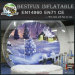 LED light Halloween inflatable snow globe