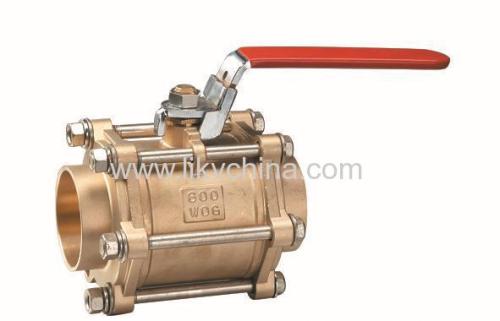 3-pc brass ball valve