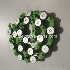 SJEC Escalator Spare Parts Chain Green Rotary Chain 17 Joints