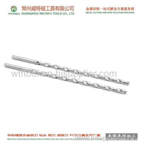Extended length tungsten carbide drilling tools