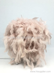 Chole Feather Table Lamp Pink