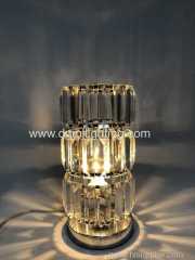 Chrome Metal Base With Clear Acrylic Table Lamp