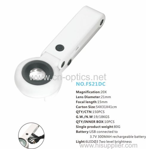 STRONG AND GENTLE LED ILLUMINANT FOLDING TYPE AND TABLETOP MAGNIFIER(HIGH MAGNIFICATION MAIN LENS MODEL)