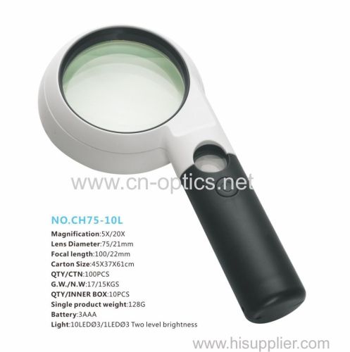 DUAL MAGNIFICATION WITH RINGLIKE LED LIGHT SOURCE MAGNIFIER(HIGH MAGNIFICATION OF MAIN LENSE TYPE)