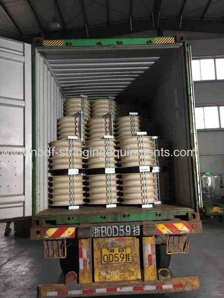 Conductor Stringing Blocks and Anti Twisting Braided Steel Wire Rope exported