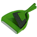 dustpan and foam brush set