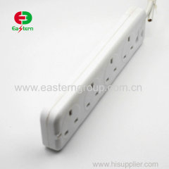13a uk style 4 way extension cord with switch 3pin power socket