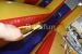 Inflatable bungee run with basketball hoop shot