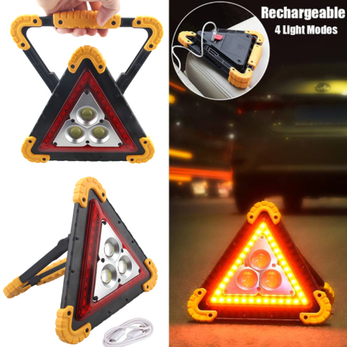 Triangle Rechargeable or battery power LED Warning Light