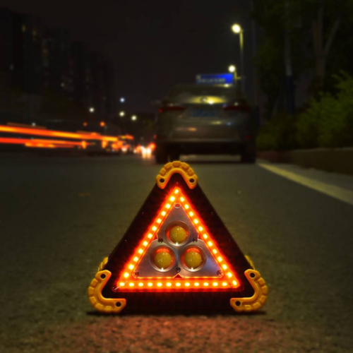 Triangle Rechargeable or battery power LED Warning Light