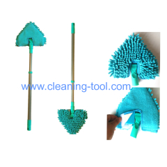 wet and dry double sided triangle bathroom cleaning mop