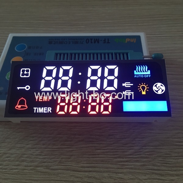 fırın zamanlayıcı kontrolörü için özel tasarım çok renkli 7 segment led ekran modülü