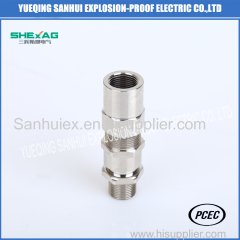 Double compression armored cable gland for male thread and female thread IP68