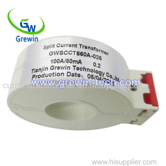 0.333V(AC) Rated Output 5.0KV Dielectric strength Construction Tie Split Core Current Transformers for monitoring