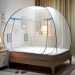 Portable Folding Mosquito Net Mongolian Yurt Insert Mesh Bed Canopy Moustiquaire Blue Foldable Tent Bed klamboe Nets