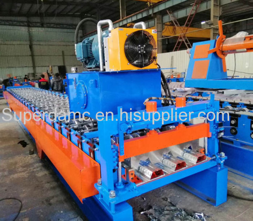 Automatic Floor Decking Roll Forming Machine & Steel Floor Tile Making Making Machine