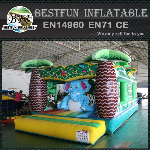 Jungle Adventure Elephant Inflatable Bouncer