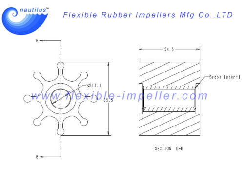 Raw Water Pump Impeller for Kohler Marine Engine