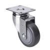 Chrome 3&quot; 80kg Plate Swivel PU Caster