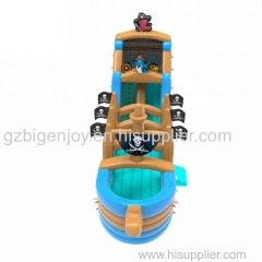 Kids Pirate Ship Inflatable Wet & Dry Slide for Sale