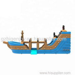 Kids Pirate Ship Inflatable Wet & Dry Slide for Sale