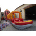 Commercial Amusement Park Giant Inflatable Volcano Water Slip Slide with Pool