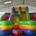 Rainbow Colorful Inflatable Jumping Bouncer Castle Amusement Park Kids Inflatable Slide