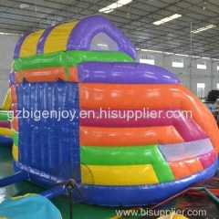 Rainbow Colorful Inflatable Jumping Bouncer Castle Amusement Park Kids Inflatable Slide