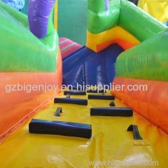 Rainbow Colorful Inflatable Jumping Bouncer Castle Amusement Park Kids Inflatable Slide